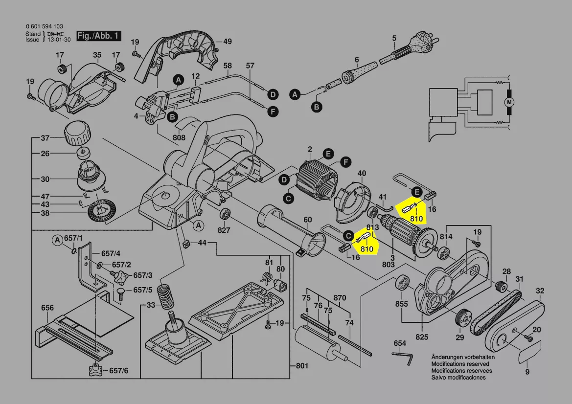 Balais charbon réf. 2 609 120 398 BOSCH